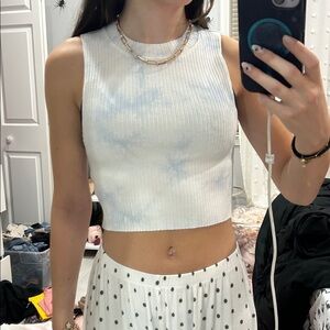 NWOT aerie rebel high neck cropped tie dye tank​